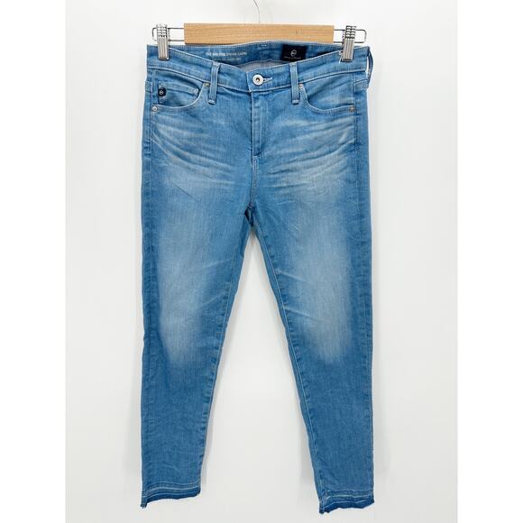 AG Adriano Goldschmied The Mid Rise Stevie Capri Blue Jeans Women's Size 25 - Picture 1 of 9